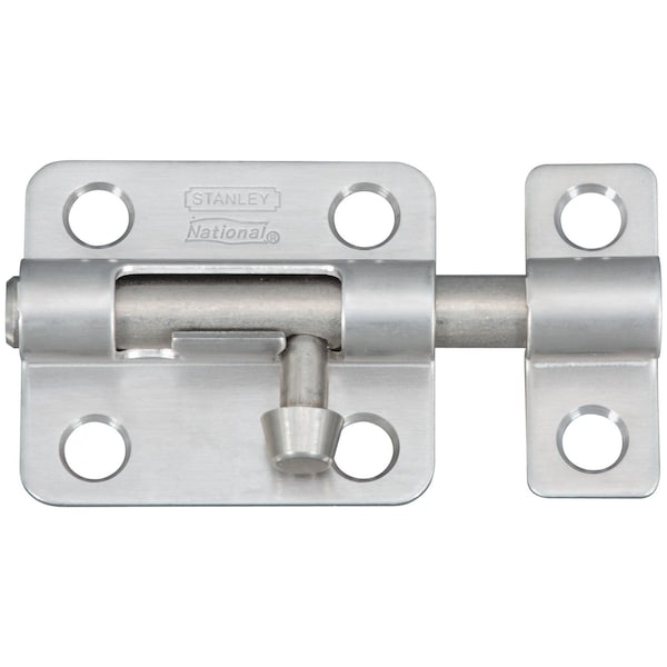 National Hardware National Hardware 2-1/2 in. L Polished Stainless Steel Barrel Bolt 1 pk N348-946 - main